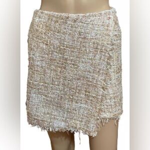 Forever 21 Tweed Mini Skirt - Cream and Tan